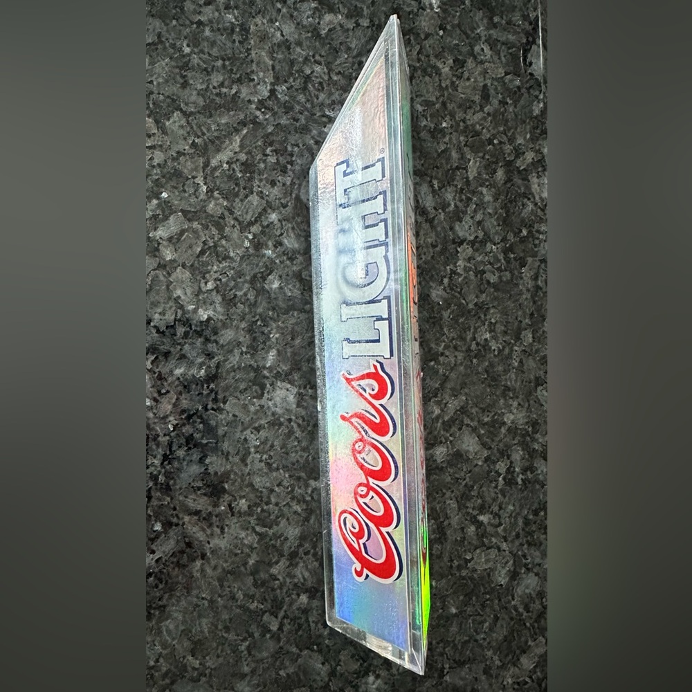 Coors Light Iridescent Triangular 10” Acrylic Tap Handle